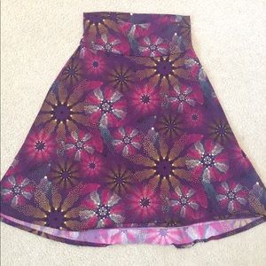 NWOT LulaRoe Colorful Azure Long Skirt